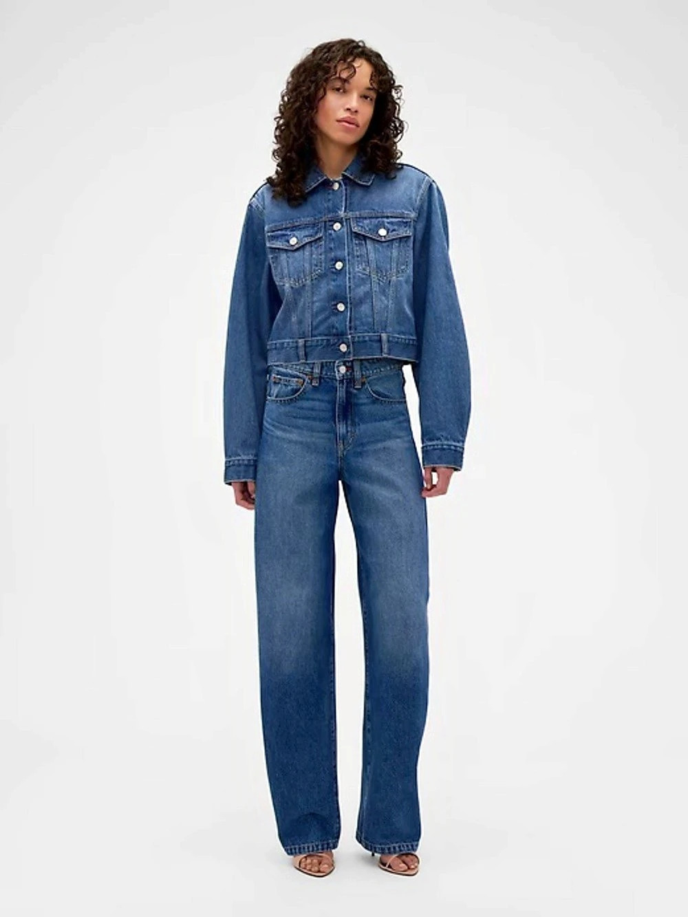GAP x Victoria Beckham Relaxed Crop Denim Jacket